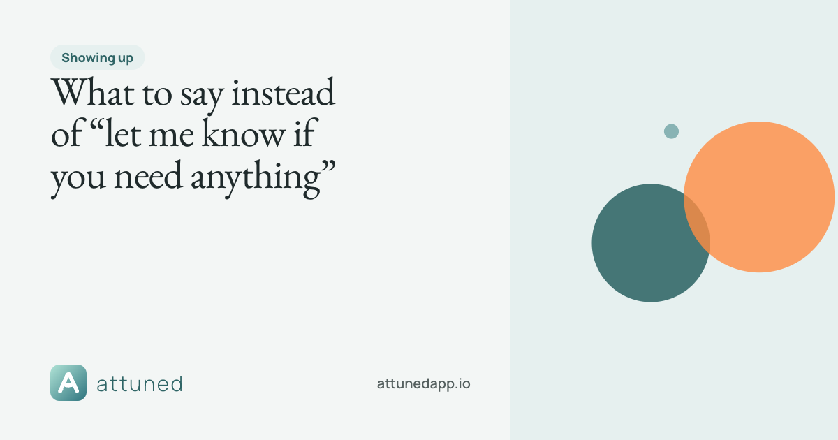 Share card: What to say instead of “let me know if you need anything”