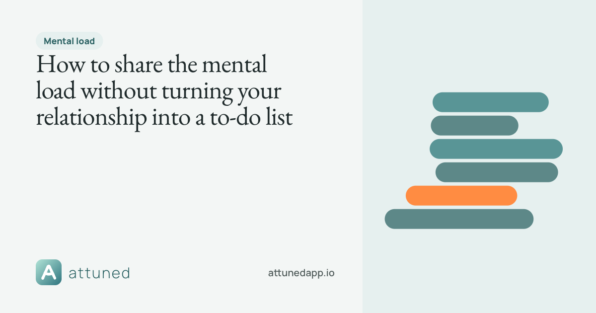 Share card: How to share the mental load without turning your relationship into a to-do list